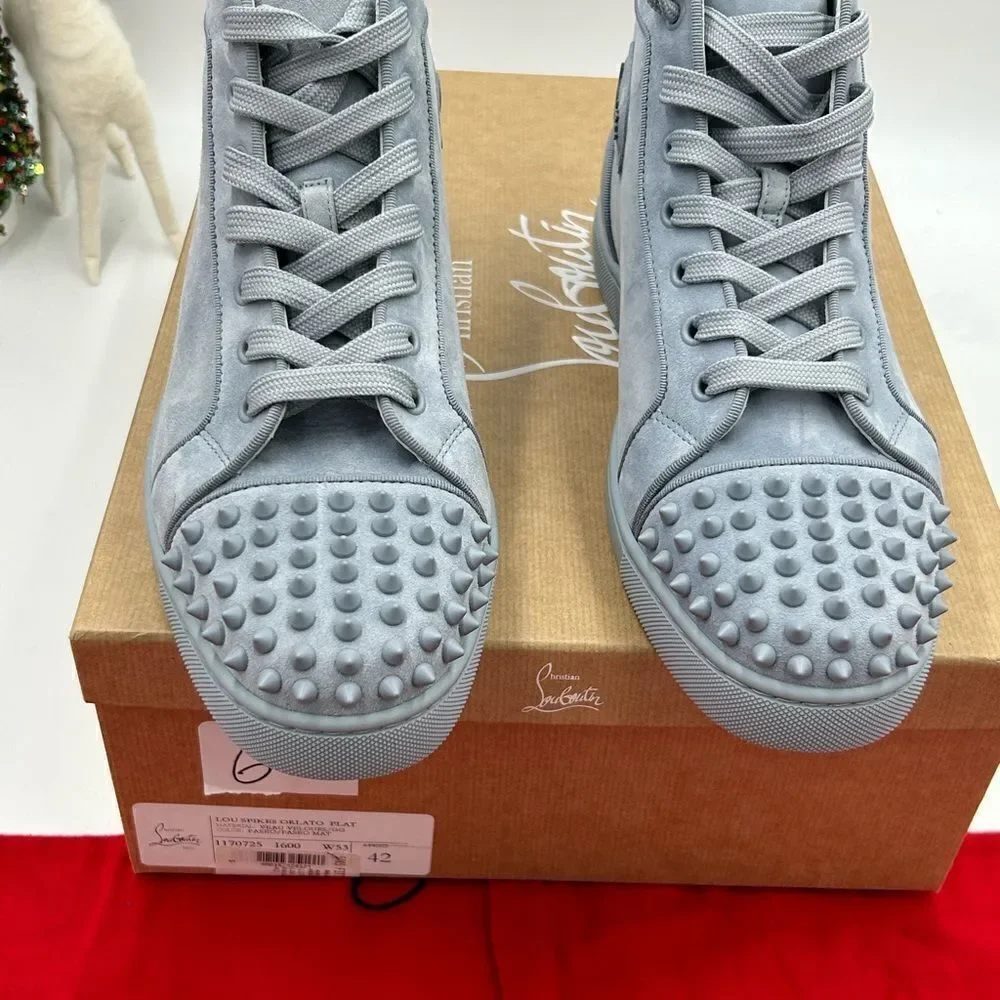 Men’s Christian Louboutin, Lou spikes Orlato flat sneakers size 42 made in Italy